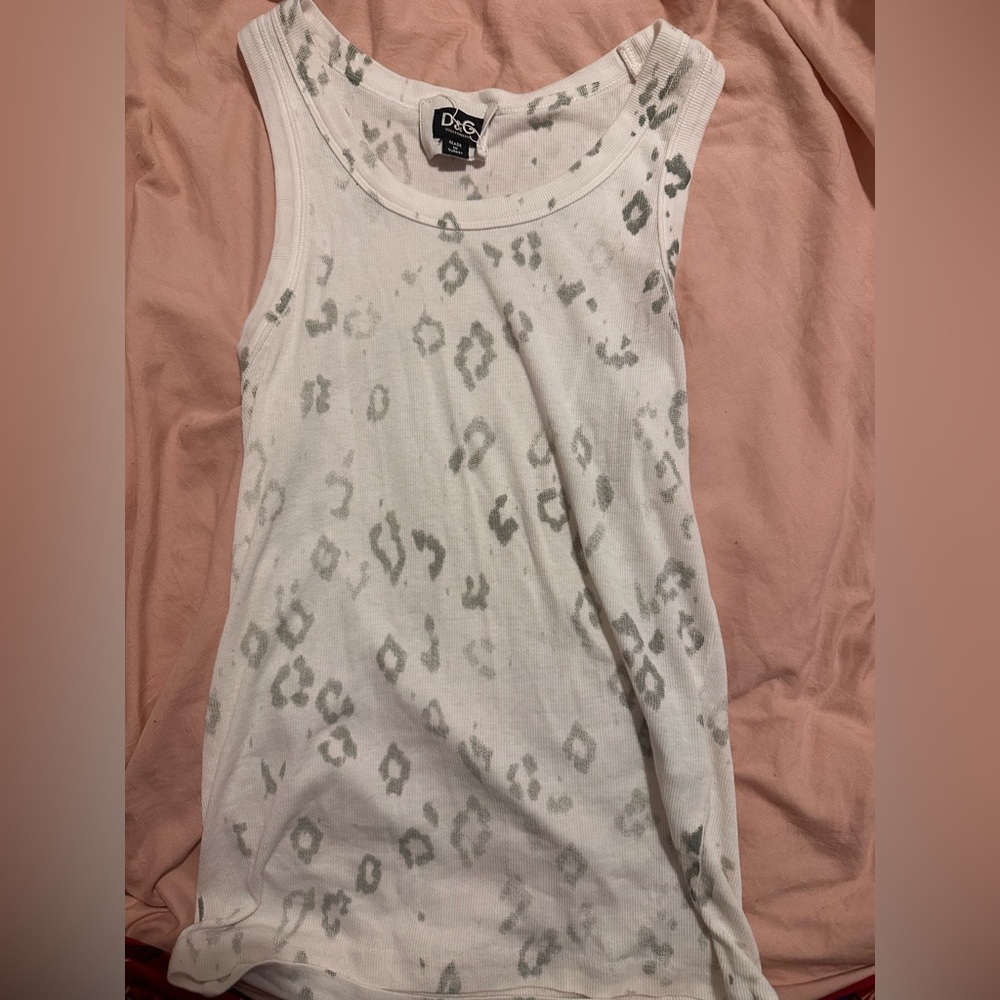 Dolce & Gabbana Spotted Ribbed Tank Top XS ii6202